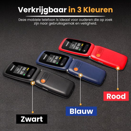 UNIWA V202T Senior Phone, Large Buttons, SOS Button, Charging Dock, Loud Volume, 4G Easy Mobile Phone