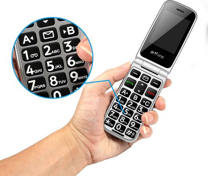 Artfone F30 Senior Phone, Large Buttons, SOS Button, Charging Dock, Loud Volume, Easy Mobile Phone