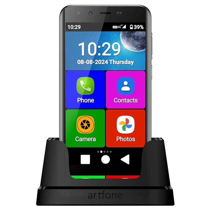 Artfone Smart 500 Senior Smartphone, Large Icons, SOS Button, Easy Android Phone, Loud Volume, 4G