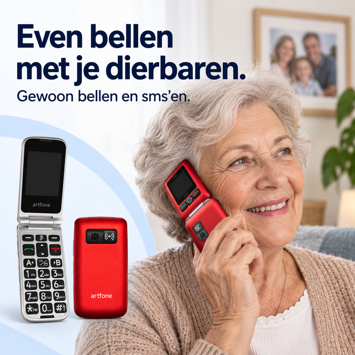 Bellen met de rode Artfone G6